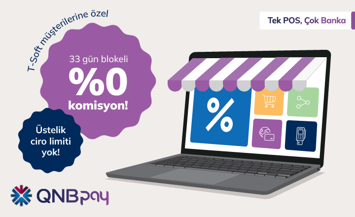 T-Soft Müşterilerine Özel QNBpay’de %0'dan Başlayan Komisyon Oranları