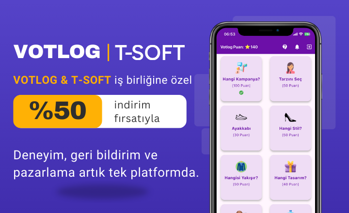 T-Soft Müşterilerine Özel VOTLOG’da %50 İndirim Fırsatı