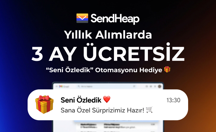 SendHeap Paketlerinde +3 Ay Ücretsiz Kullanım & Seni Özledik Modülü