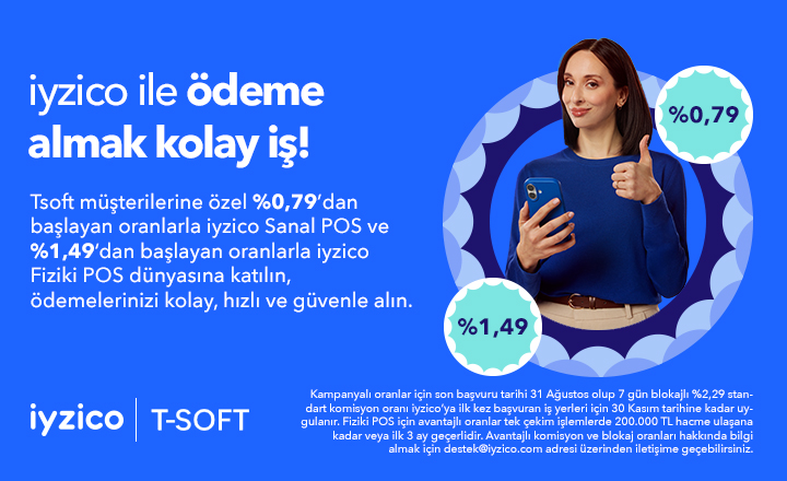 T-Soft Müşterilerine Özel %0,79’dan Başlayan Oranlar ile iyzico Sanal POS Kampanyası